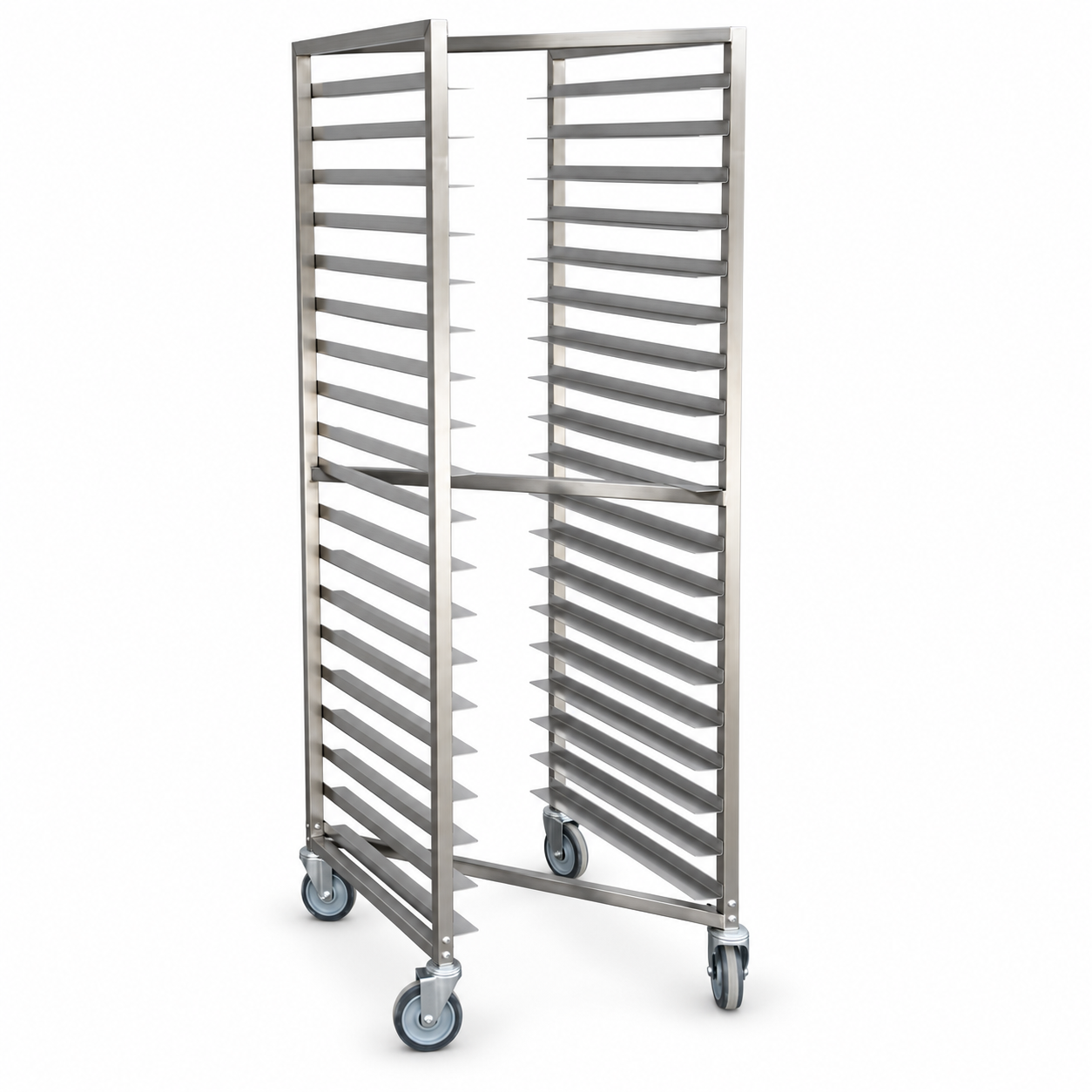 Z frame rack for twenty 18 by 26 inch sheet pans